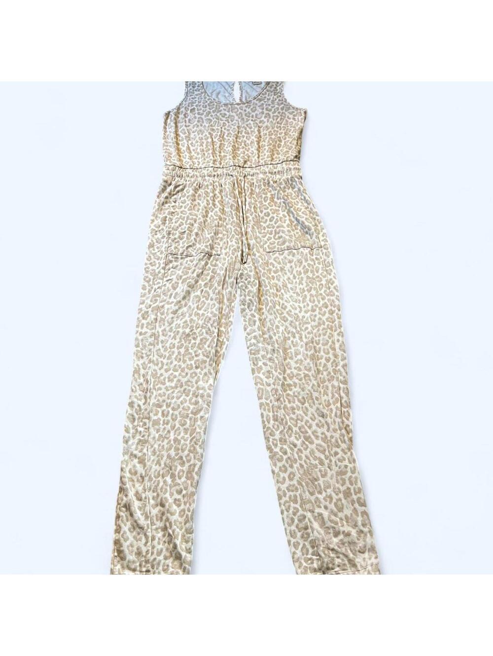 Rachel Zoe Leopard Print Sleeveless Jumpsuit Size Small - Picture 2 of 8
